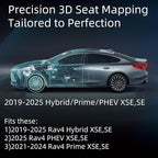 EKR Rav4 Seat Covers Custom Fit for Toyota Rav4 2021-2024 Prime SE,XSE & 2019-2025 Hybrid/PHEV SE,XSE, Leather Car Seat Cover