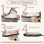 7 Pcs Compression Packing Cubes for Travel Luggage, Lightweight Suitcase Organizer Bags Set, Compression Packaging Cube for T