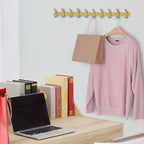 Brushed Gold Wall Mounted Coat Rack – 30 Inch Stainless Steel Rail with 10 Double Coat Hooks for Entryway, Bathroom, Bedroom,