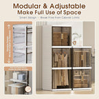 SunSettler Collapsible Wardrobe Closet, Large Collapsible Plastic Wardrobe with Wheels, Foldable Clothes Storage Cabinet (2 L