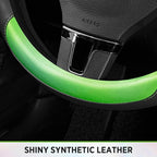 Road Comforts Steering Wheel Cover – Breathable Leather Steering Wheel Cover, Anti-Slip Grip, Universal Fit 14.5” to 15”, Hea