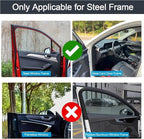 ZATOOTO Car Window Shades - 2 Pcs Black Silk Side Front Protection Covers - Magnetic Privacy Sun Shades Curtain Keeps Cooler for Baby Kids Sleeping