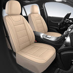 Car Seat Covers, Quilting Leather Seat Cover Two Front Seats, Waterproof Faux Leather Automotive Seat Covers for Cars, Univer