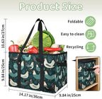 Reusable Grocery Bags Heavy Duty Shopping Bags Foldable Large Tote Bags with Long Handles & Hard Bottom