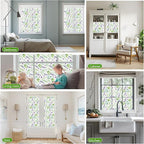 SOMWISE Frosted Glass Window Film, Heat Insulation, UV Block, Anti-Glare, One Way Privacy Tint, Static Cling for Home Bathroom Door, Renter Friendly, Day & Night Privacy