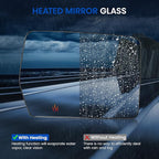 Passenger Right Side Heated Mirror Glass Compatible With Ford F150 F-150 2004-2014 Passenger Right Side Rearview Mirror Convex Glass with Rear Holder Replaces 4L3Z-17K707-DA 4L3Z17K707DA