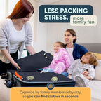 TRIPPED XL Compression Packing Cubes — 7-Piece Set for Checked Luggage | Extra-Large (15.7"×11"×4") + Large + Small + Tube + 