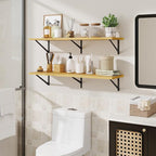 Floating Shelves for Wall,40" Wall Mounted Shelves Set of 2,Long Wood Floating Shelves,Hanging Wide Display & Storage Shelf w