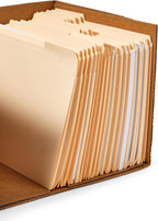 Amazon Basics Storage/Filing Boxes with Lift-Off Lid, Letter/Legal Size, Collapsible, Tape-Free Assembly, White, 16.2" L x 12
