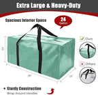 PANDA JOYS 8 Pack Extra Large Moving Bags with Zippers & Carrying Handles, Heavy-Duty Storage Tote for Space Saving Moving St