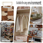 Car Garbage Can, Seat Back Hanging Cute Car Trash Can Bag, Car Organizer and Storage Bag for Travelling, Outdoor Retro Brown Cow Pattern