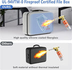 TIGERKING Fireproof Document Box Hard Shell, Fire Proof File Box for Documents with Combination Lock, File Safe Boxs Fireproo