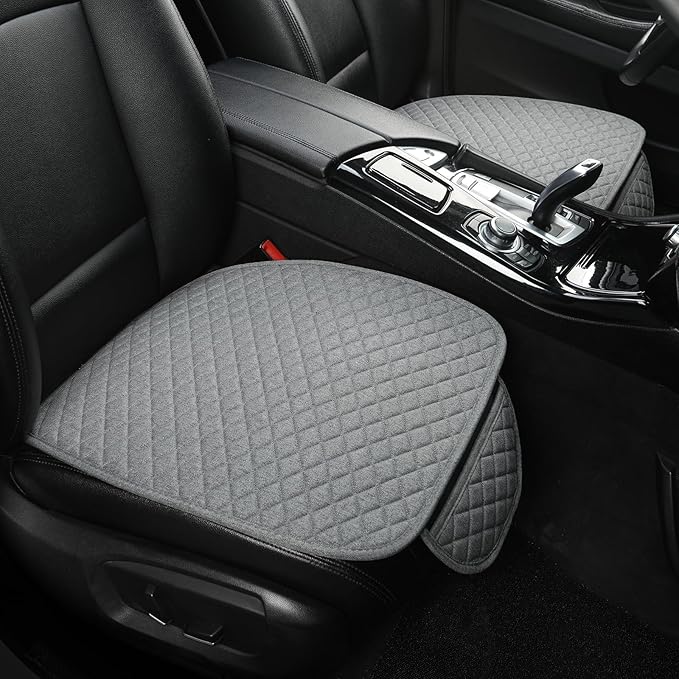 West Llama Linen Car Seat Covers,Bottom Seat Covers for Cars Include 1 Pair Front Driver Seat Pad Mat and 1 Rear Bench Cover 