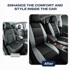 Skechers Men’s Air-Cooled Seat Covers, Memory Foam Car Seat Covers Front Seats, Airbag Compatible,Universal Fit for Most Cars