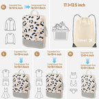 5 Set Packing Cubes For Travel Essentials, Luggage Packing Organization Cubes Suitcase Organizer Bags Set (Leopard)