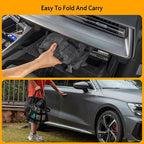 Car Ceiling Cargo Net with 3 Pockets,31.5"x21.6" Car Overhead Storage Mesh Organizer,Double Layer Roof Mesh Camping Overlanding Gear Must Haves Cargo Net,Road Trip Essentials