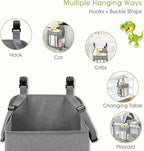 Maliton Changing Table Diaper Organizer - Baby Hanging Diaper Stacker Nursery Caddy Organizer for Cribs Playard Baby Essentia