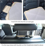 Car Seat Protector Leather Waterproof Child Safety Seat Protector Cover with Thick Pad and 2 Large Pockets Durable Kick Mat f
