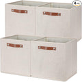 Temary Cube Storage Bins 12 Inch Storage Cubes 4PCs Fabric Organizer Bins Boxes with Handles, Sturdy Collapsible Closet Stora
