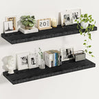 Vivelove Black Floating Shelves 47.2 Inches Wide, 12" Deep Wall Shelves for Bedroom, Bathroom, Living Room, Kitchen, Office, 
