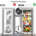 Woodoulogy Hanging Stuffed Animal Storage, Over Door Large Plush Toy Organizer with Metal Hook, Baby Accessory Holder Idea fo