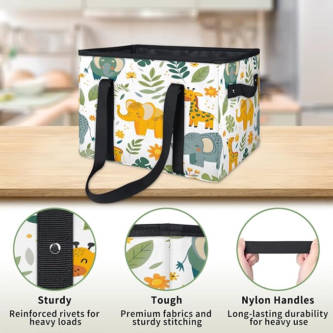 Reusable Grocery Bag, Foldable Large Shopping Tote Bag for Groceries Kitchen Picnic Car Trunk