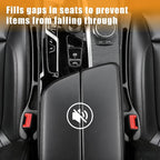 2 Pack Car Seat Gap Filler, Anti-Drop Seat Gap Filler Organizer with Storage Slot, Universal Car Accessories for Vehicle, Auto, Truck, SUV, Black