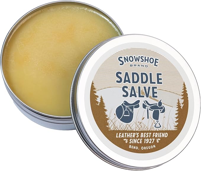 Snowshoe Saddle Salve, Made in USA Since 1927 - Protect, Condition, Restore & Waterproof - Multipurpose Saddle Conditioner fo