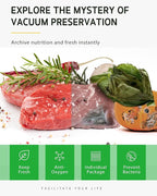 Syntus Vacuum Sealer Bags for Food, 3 Rolls 11" x 50' Commercial Grade Bag Rolls, BPA Free Food Vac Bags for Storage, Meal Pr