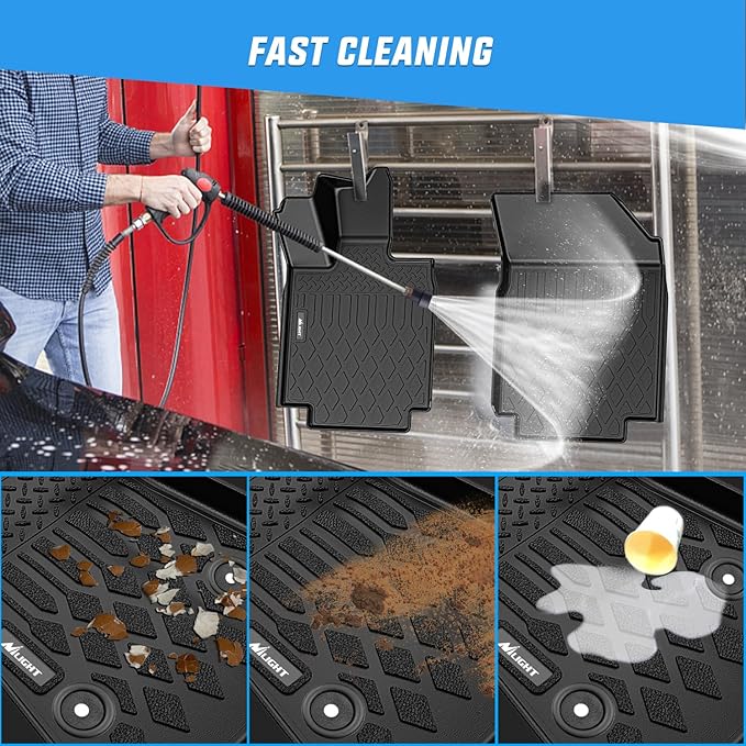 Nilight Floor Mats for Tesla Cybertruck Cyber Truck 2023 2024 2025 2026 All Weather Custom Fit Heavy Duty Floor Liners