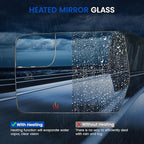 Driver Left Side Heated Mirror Glass Compatible With Ford F150 2011 2012 2013 2014, Driver Left Exterior Side Blind Spot Mirror Glass with Rear Holder Replaces BL3Z-17K707-E BL3Z17K707E