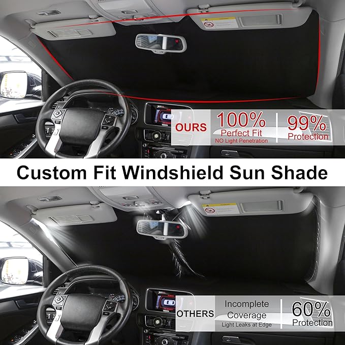 TINGLU Sun Shade for Honda CR-V CRV 2012-2016 Accessories Windshield Sun Shade Window Shade UV Rays Protection Sun Visor Cover with Steering Wheel Sunshade Storage Bag