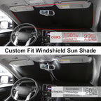 TINGLU Sun Shade for Ford Edge 2007-2014 Accessories Windshield Sun Shade Window Shade UV Rays Protection Sun Visor Cover with Steering Wheel Sunshade Storage Bag