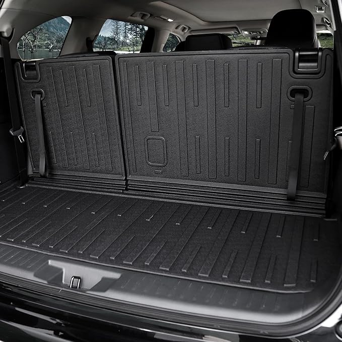 Floor Mats for Toyota Highlander 2020-2026, All Weather Floor Mats Trunk Cargo Liner with Backrest Protectors Accessories, Full Coverage Set (Fit 7 Sests)