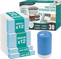 Cozy Essential Travel Vacuum Storage Bags with Rechargeable Cordless USB Pump, Space Saver Bags for Luggage, Suitcase, Carry-