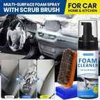 Car Interior Cleaner Kit – All-Purpose Foam Cleaner for Leather, Fabric, Vinyl, Plastic, Carpet & Upholstery | Deep Stain Rem