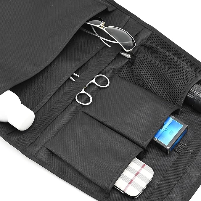 Car Seat Back Organizer, Car Back Seat Storage with Multiple Pockets, Car Seat Hanging Pocket,Front Seat Organizer Headrest Bag Compatible with Car SUVs Pickup and Truck