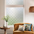 STATINT Frosted Glassy Petals 3D Begonia Window Privacy Film Decorative Non Adhesive Static Electricity Sun Blocking Flowering for Bathroom and Home，23.6 Inch X 6.5 Feet