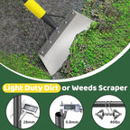 Garden Flat Shovel,74" Floor Weeding Scraper for Driveway Sidewalks, Floor Ice Snow Removal Tool for Outdoor Garden, Multifunctional Graden Shovel for Lawn Edging Weeding Chopping