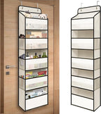TYMENSH Over Door Organizer with 5 Large Pockets, Heavy Duty Hanging Organizer Storage, Closet Bathroom Nursery Bedroom Dorm,