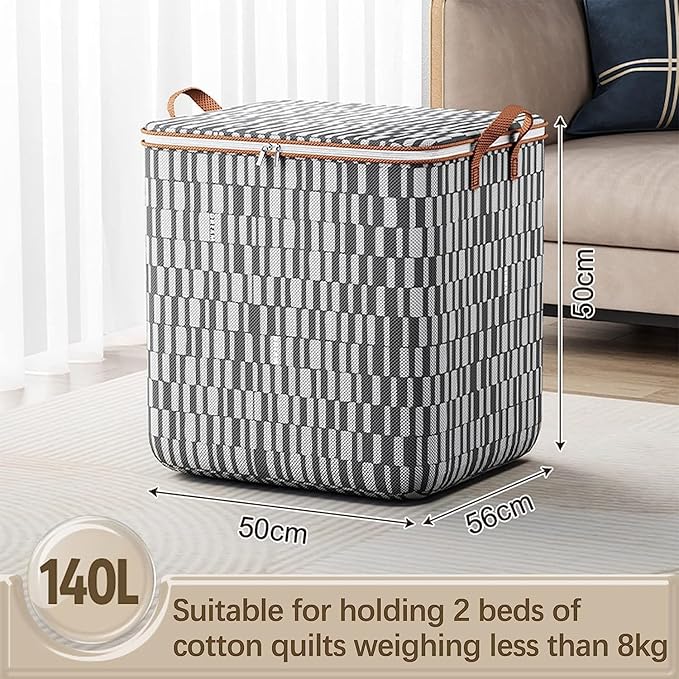 Clothes Storage Bag, Non-Woven Clothes Quilt Foldable Storage Bag, Multipurpose Large Capacity Lightweight Portable Wardrobe 