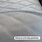 Universal Grey Anti-Slip Rear Car Seat Cover Size L - Faux Linen Bottom Bench Seat Cushion Fits Most of Vehicles Cars Truck S