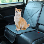 Car Seat Protector Leather Waterproof Child Safety Seat Protector Cover with Thick Pad and 2 Large Pockets Durable Kick Mat f