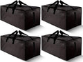 HOMESURE 4 Pack Large Strong Moving Bags with Zippers & Carrying Handles - Water-Resistant - Heavy Duty Storage Tote for Spac