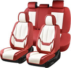 Coverado Car Seat Covers Full Set, Car Seat Protector Waterproof, Nappa Leather Car Seat Cushion, Seat Covers for Cars, Front