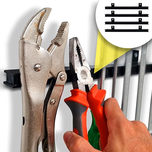 12" Heavy-Duty Magnetic Tool Holders (4 Pack - 48" Total) - Extremely Powerful Magnetic Pull Force to Hold Heavy Tools (Upgra