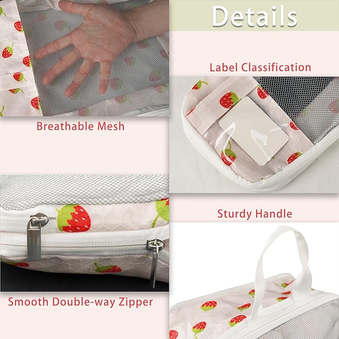 7 Pcs Compression Packing Cubes for Travel Luggage, Lightweight Suitcase Organizer Bags Set, Compression Packaging Cube for T