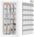 FENTEC 2 Pack Over the Door Shoe Organizer Hanging Shoe Organizer for Closet, Space Saving Mesh Large Pocket Shoe Storage and