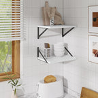 Deep Floating Shelves,16" Wx10 D Floating Shelves for Wall Set of 2,Heavy Duty Wood Floating Shelf with Metal Bracket,Wall Mo