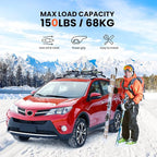 Roof Rack Cross Bars Compatible with Toyota RAV4 2013 2014 2015 2016 2017 2018 with Raised Side Rails Heavy Duty Aluminum Crossbars Black Luggage Carrier Rooftop Cargo